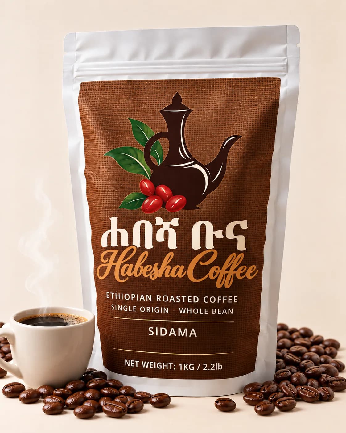 Habesha Coffee Sidama single-origin pouch